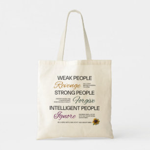 Einstein Vergeef Negeer Minimalistische Groeiquote Tote Bag