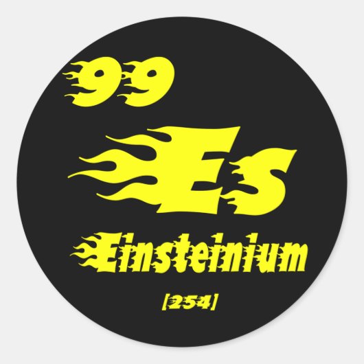 Einsteinium Ronde Sticker (Voorkant)