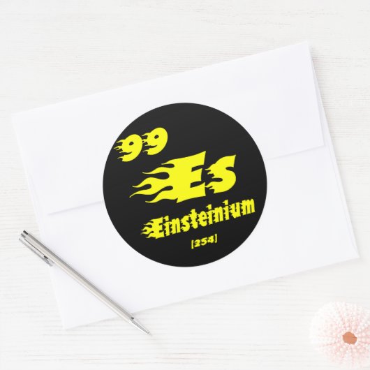 Einsteinium Ronde Sticker (Envelop)