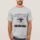 Einsteins afstudeermotto grijs t-shirt (Voorkant)