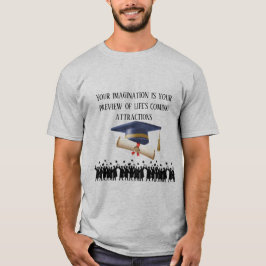 Einsteins afstudeermotto grijs t-shirt