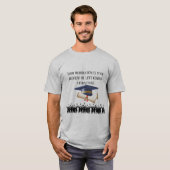 Einsteins afstudeermotto grijs t-shirt (Voorkant volledig)