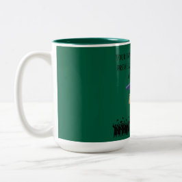 Einstein's afstudeermotto hunter groen tweekleurige koffiemok