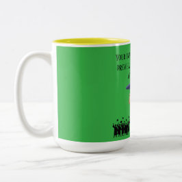 Einstein's afstudeermotto kelly groen tweekleurige koffiemok