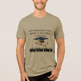 Einstein's afstudeermotto olijf Tri-Blend shirt