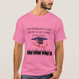 Einstein's afstudeermotto roze t-shirt