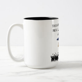 Einsteins afstudeermotto wit tweekleurige koffiemok
