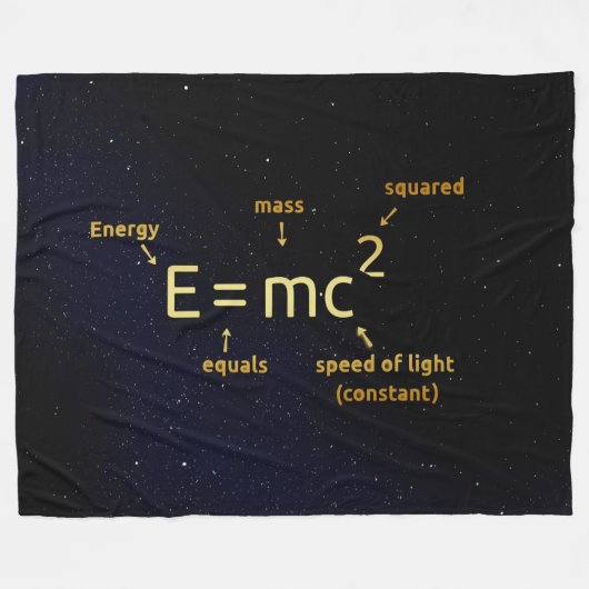 EINSTEINS FORMULE FLEECE DEKEN (Voorkant (Horizontaal))