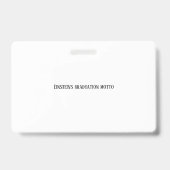 Einstein's graduation motto white badge (Achterkant)