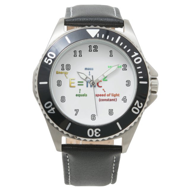 Einstein's massa-energie-equivalentie horloge (Voorkant)