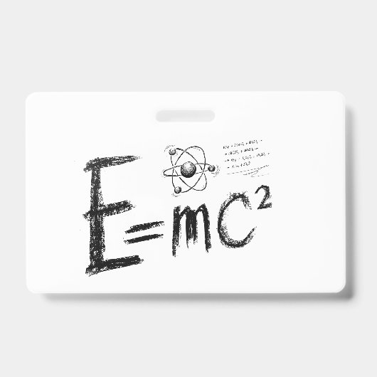 Einsteins relativiteitstheorie. Formule Badge (Voorzijde)