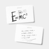 Einsteins relativiteitstheorie. Formule Badge (Voor- en achterkant)