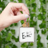 Einsteins relativiteitstheorie. Formule Sleutelhanger (Hand)