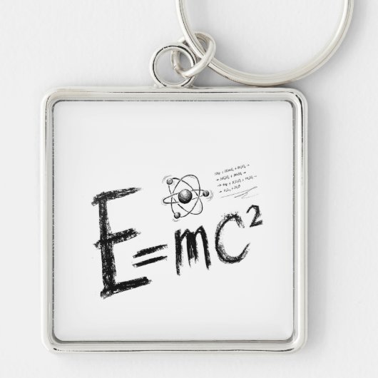 Einsteins relativiteitstheorie. Formule Sleutelhanger (Voorkant)