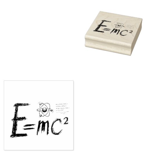  Einstein's Theory of Relativity. Formula Rubberstempel (Gestempeld)