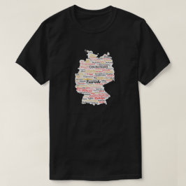 Einzigartige Wortwolke-Feuerwehr-Deutschland-Karte T-shirt