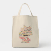 Einzigartige Wortwolke-Feuerwehr-Deutschland-Karte Tote Bag (Achterkant)