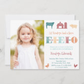 EIO Herfst Old MacDonald Girl Birthday Party Photo Kaart (Voorkant)