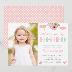 EIO Old MacDonald Boerderij Petting Zoo Birthday Kaart