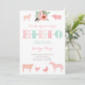 EIO-uitnodigingen, Old MacDonald Birthday Party Kaart (Staand voorkant)