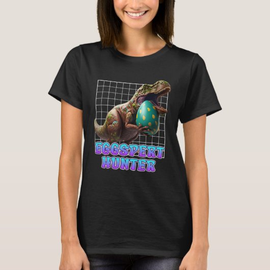 Eipaaseieren van de Easter Hunt Dinosaur Easter Bu T-shirt (Voorkant)