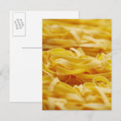Eipasta, pasta, tagliatelle, Italiaans, ruw; Briefkaart (Voorkant / Achterkant)