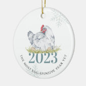 Eiprijzen | Grappige boodschappen Kerstmis 2023 Keramisch Ornament (Links)