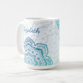 Eira Mandala 15 oz. Personalized Mug Koffiemok (Voorkant links)