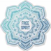 Eira Mandala Personalized Custom-Cut Vinyl Sticker (Voorkant)