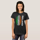 Eire Fingerprint St Patrick's Day Irish Flag Irela T-shirt (Voorkant volledig)