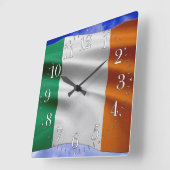 EIRE - IERLAND Flag Proud Patriotic Wall Clock Vierkante Klok (Hoek)