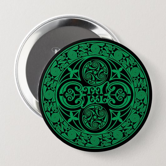 Eire: Keltisch Iers ambigram Ronde Button 4,0 Cm (Voorkant /achterkant)