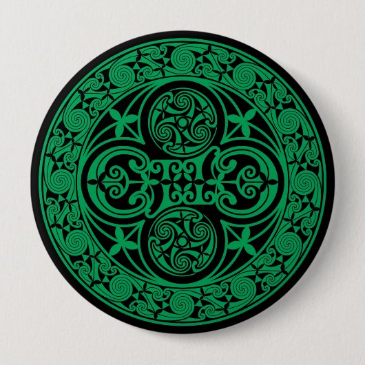 Eire: Keltisch Iers ambigram Ronde Button 4,0 Cm (Voorkant)