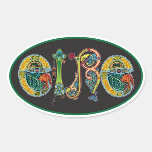 Eire Oval Euro Sticker (Voorkant)