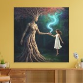 "Eirene’s Woodland Crossing” – A Surreal Reality Canvas Afdruk (Insitu (Woonkamer))