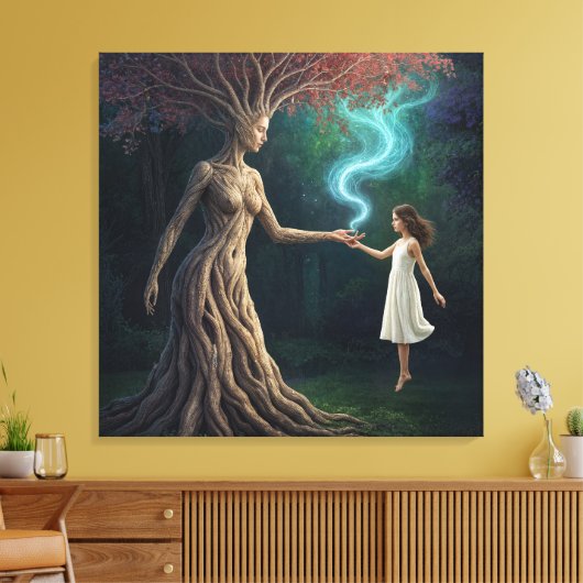 "Eirene’s Woodland Crossing” – A Surreal Reality Canvas Afdruk (Insitu (Woonkamer))