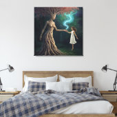 "Eirene’s Woodland Crossing” – A Surreal Reality Canvas Afdruk (Insitu (Slaapkamer))