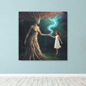 "Eirene’s Woodland Crossing” – A Surreal Reality Canvas Afdruk (Insitu (Houten vloer))