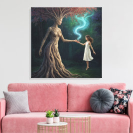 "Eirene’s Woodland Crossing” – A Surreal Reality Canvas Afdruk