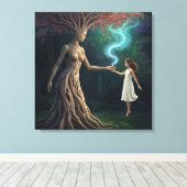"Eirene’s Woodland Crossing” – A Surreal Reality Canvas Afdruk (Insitu (Houten vloer))