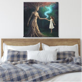 "Eirene’s Woodland Crossing” – A Surreal Reality Canvas Afdruk (Insitu (Slaapkamer))