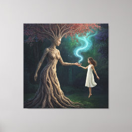 “ Eirene's Bosovergang” – Een Surrealistische Real Canvas Afdruk