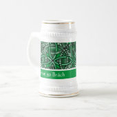 Éirinn go Brách Kelly Green Celtic Knot Bierpul (Voorkant links)