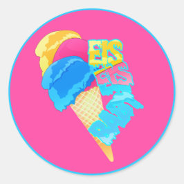 Eis Eis Baby Ronde Sticker
