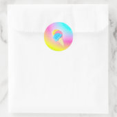 Eis Eiscreme Regenbogen Ronde Sticker (Tas)