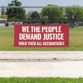 Eis gerechtigheid | 6 ft-banner | Red Spandoek (Insitu)