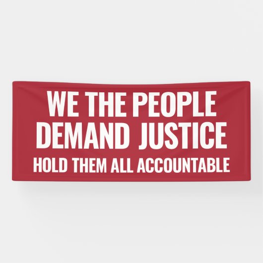 Eis gerechtigheid | 6 ft-banner | Red Spandoek (Horizontaal)