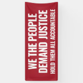 Eis gerechtigheid | 6 ft-banner | Red Spandoek (Verticaal)