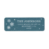 Eis Glitter Snowflakes retouradres Etiket (Voorkant)