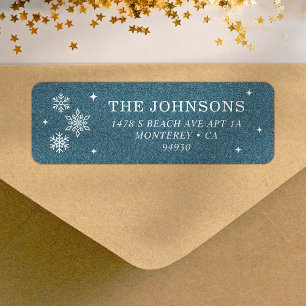 Eis Glitter Snowflakes retouradres Etiket